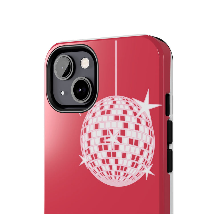 speech path disco ball red iPhone case