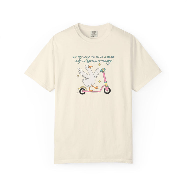on my way to speech goose comfort colors tee
