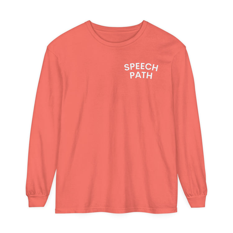 speech path arch comfort colors long sleeve tee