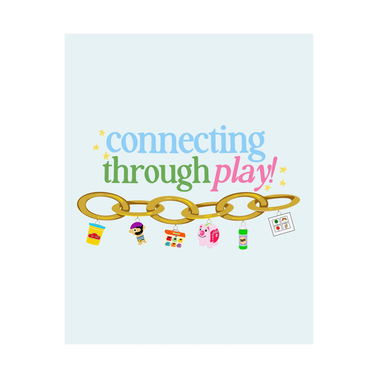 connecting in speech toy wall poster