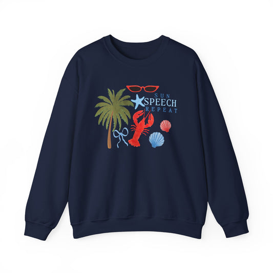 sun speech repeat crewneck