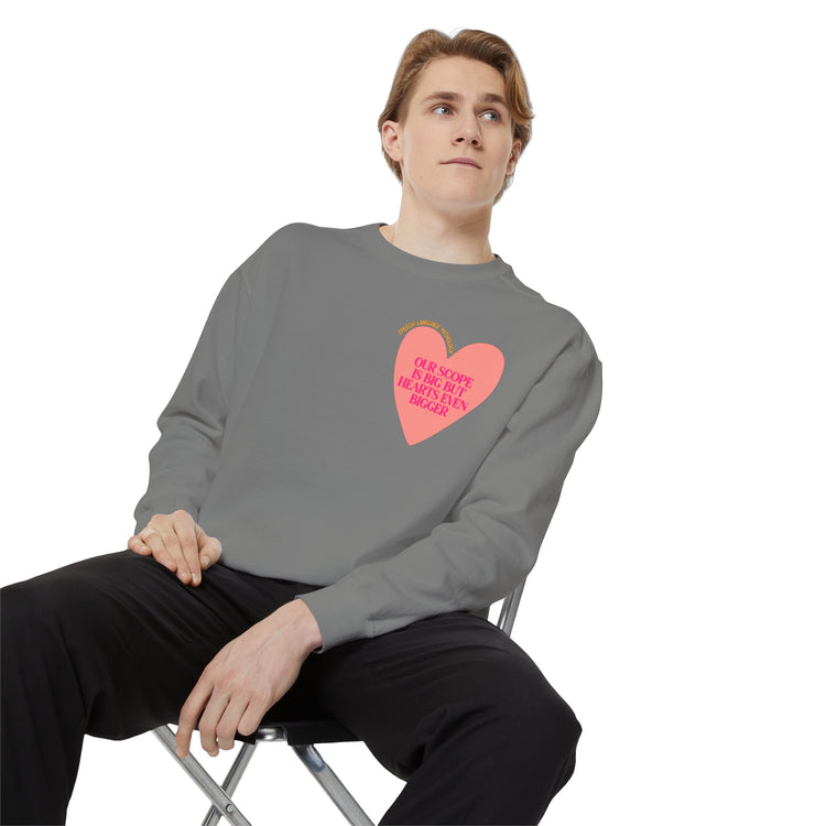 SLP heart scope comfort colors crewneck