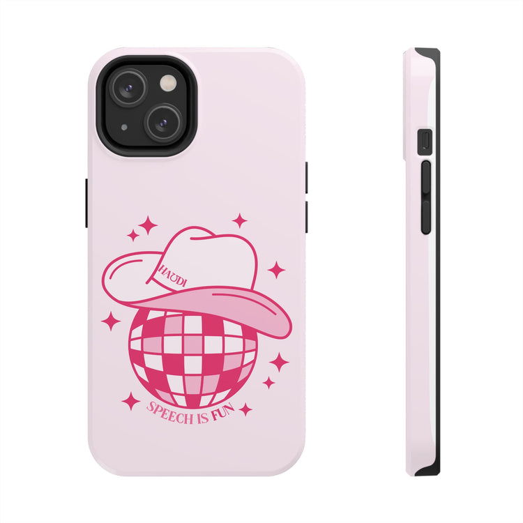 cowboy disco speech is fun iPhone case