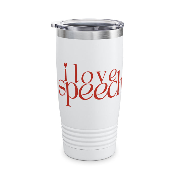 i love speech red heart 20oz insulated tumbler