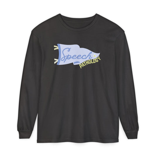 speech pennant flag long sleeve tee