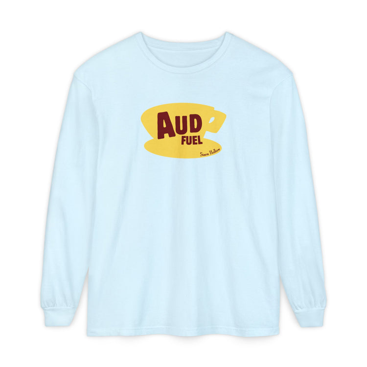 aud fuel yellow coffee cup long sleeve tee