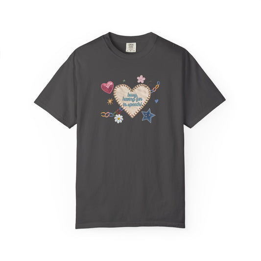 busy having fun patches comfort colors tee