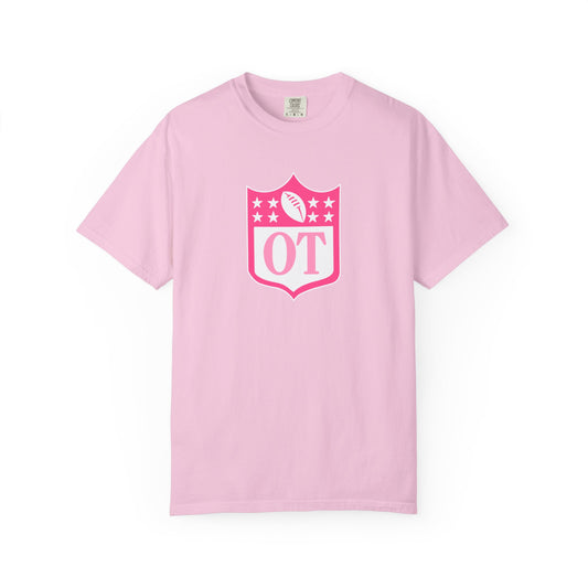 OT football crest comfort colors tee