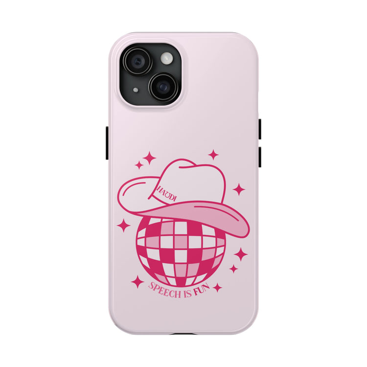 cowboy disco speech is fun iPhone case