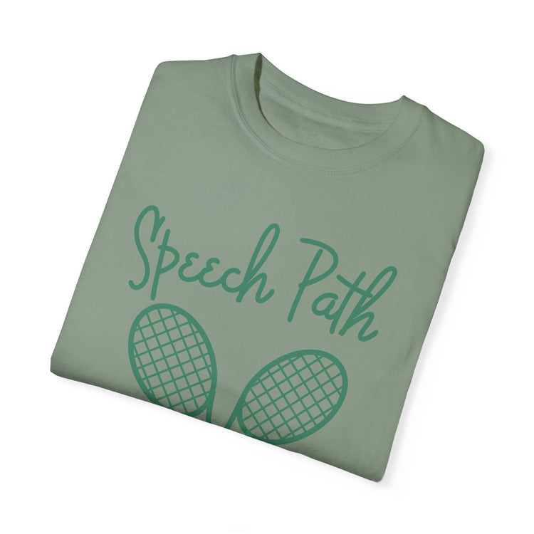 speech path beverly hills tennis comfort colors tee