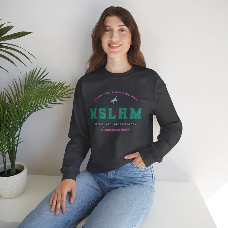 NSLHM varsity colorful crewneck