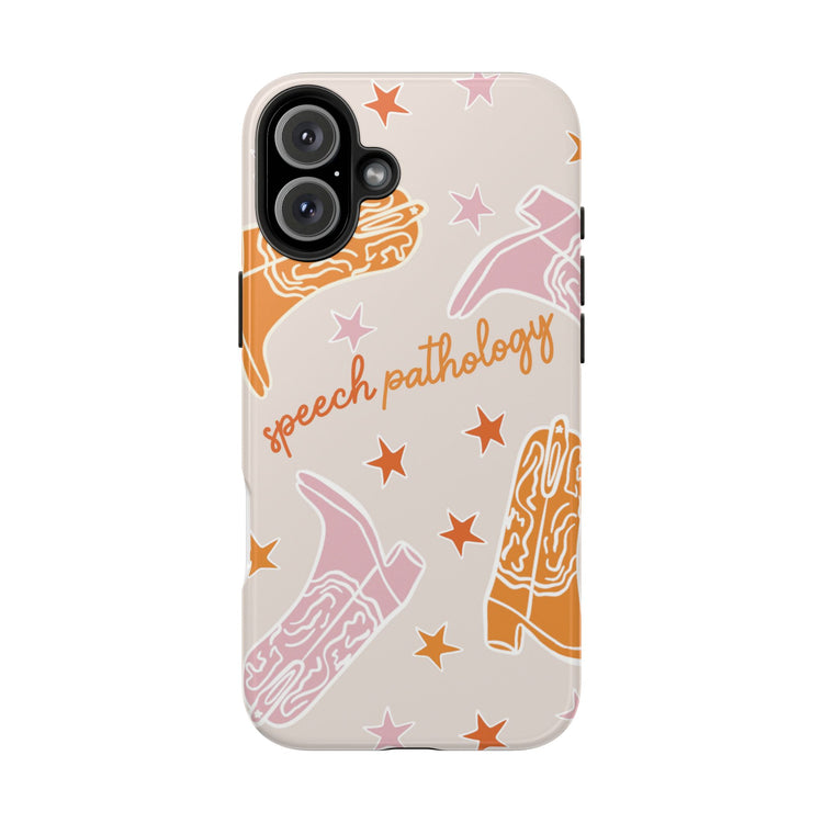 speech pathology boots iPhone case