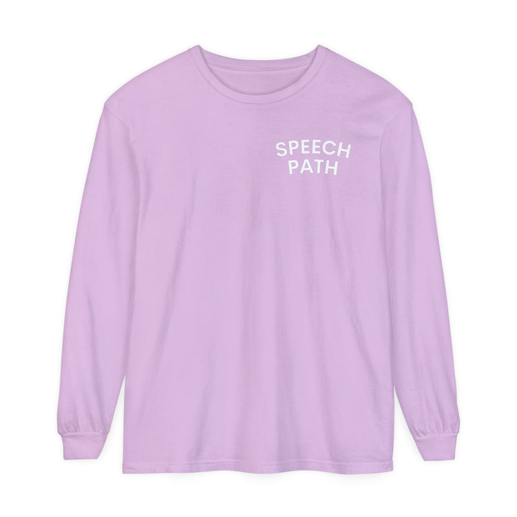 speech path arch comfort colors long sleeve tee