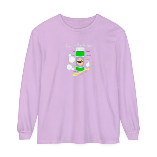 bubbles path loves comfort colors long sleeve tee