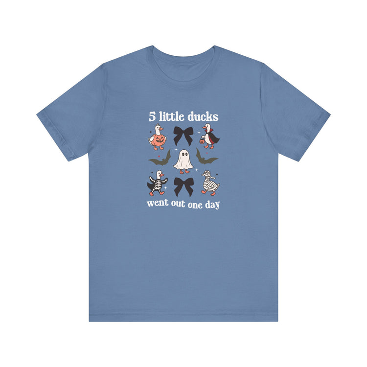 5 little ducks spooky short sleeve tee