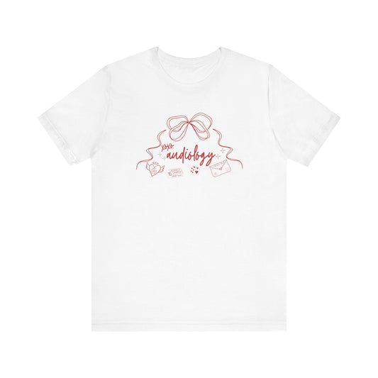 xoxo audiology bow short sleeve tee