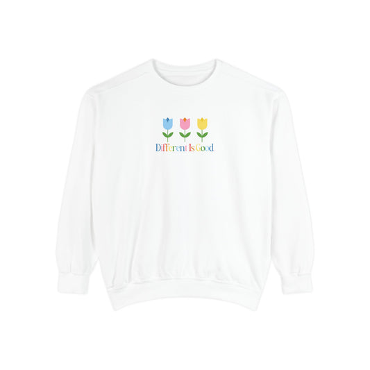 different is good tulips comfort colors crewneck