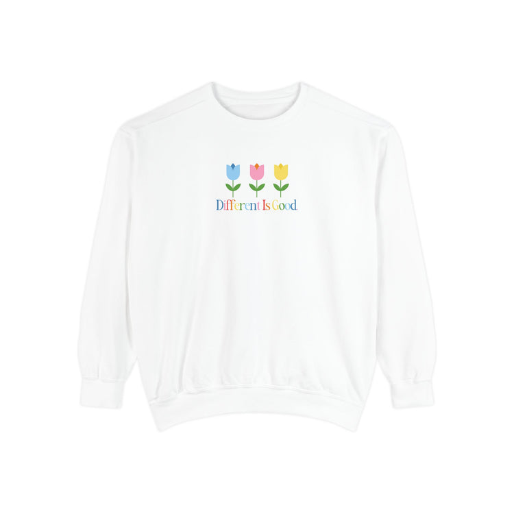 different is good tulips comfort colors crewneck