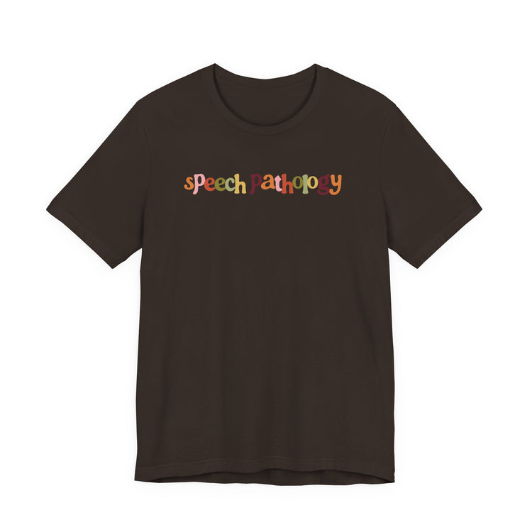 fall speech pathology short sleeve tee