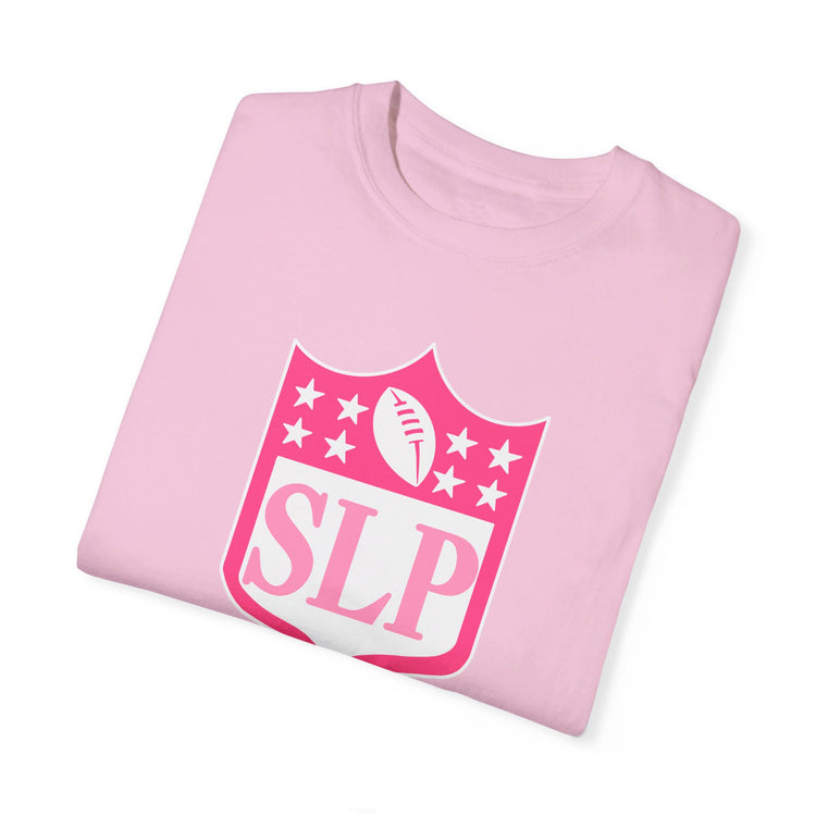 SLP football crest comfort colors tee