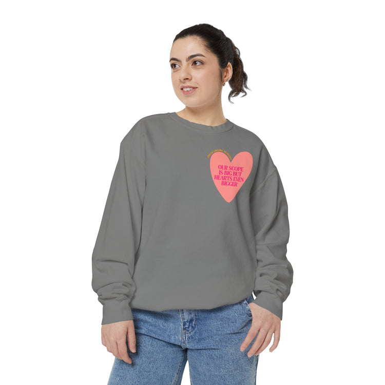 SLP heart scope comfort colors crewneck