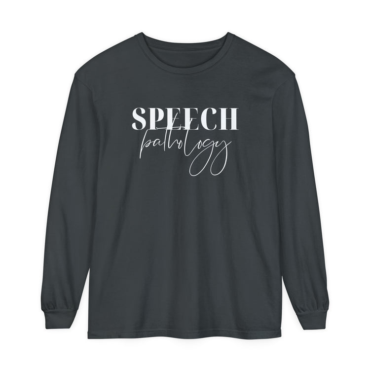 speech pathology comfort colors long sleeve tee