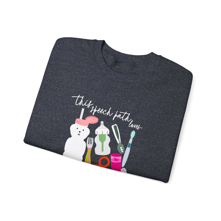 feeding speech path loves crewneck