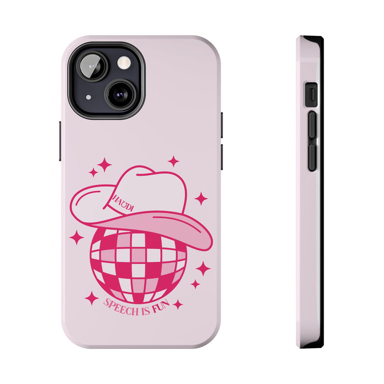 cowboy disco speech is fun iPhone case