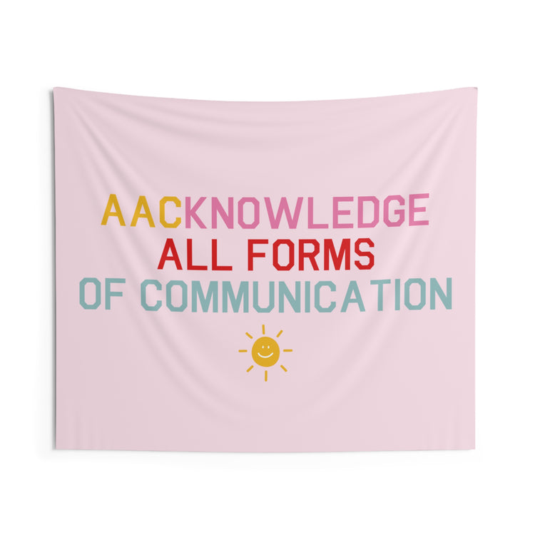AACknowledge all forms of communication wall tapestry