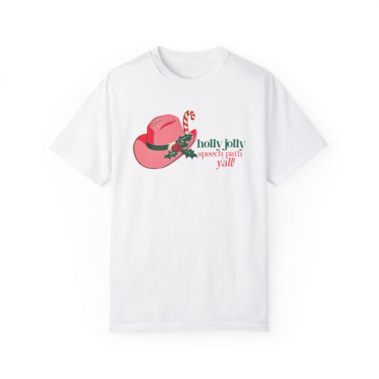 holly jolly speech path yall scope comfort colors tee