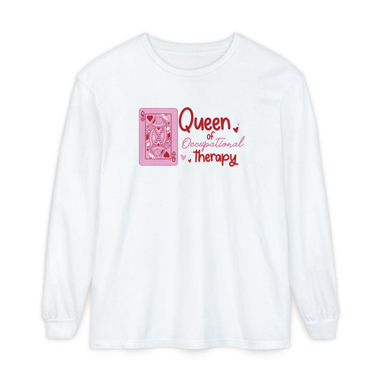 OT queen of hearts  comfort colors long sleeve tee
