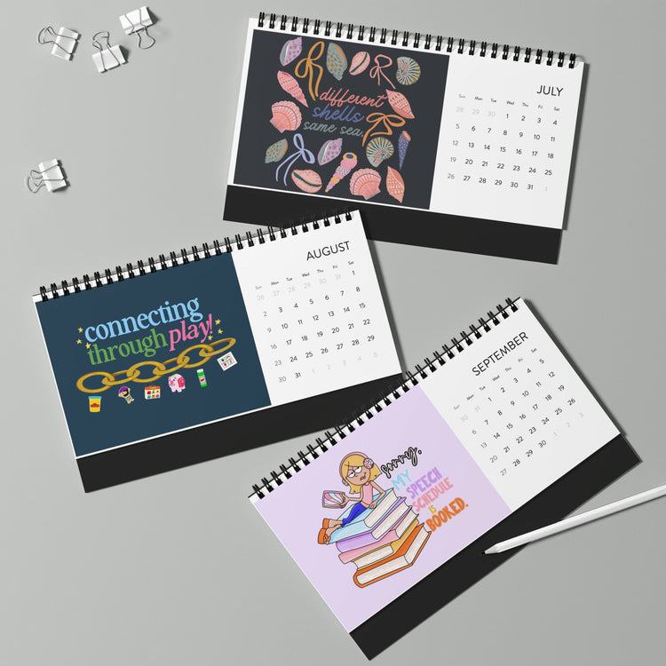 2026 SLP Desktop Calendar (Monthly Grid) January - December