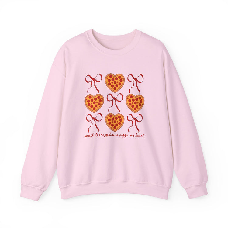 speech therapy has a pizza my heart crewneck