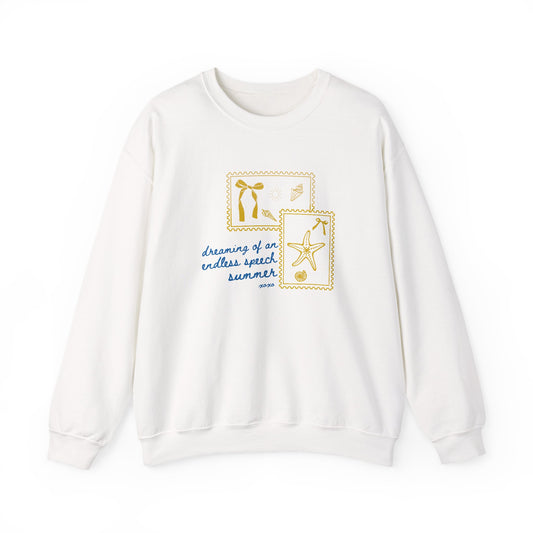 endless speech summer stamps crewneck