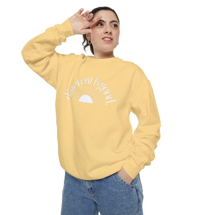 different is good sun comfort colors crewneck