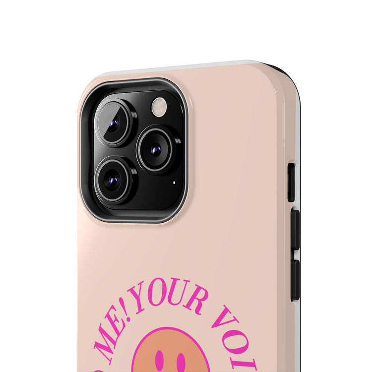 your voice matters smiley iPhone case