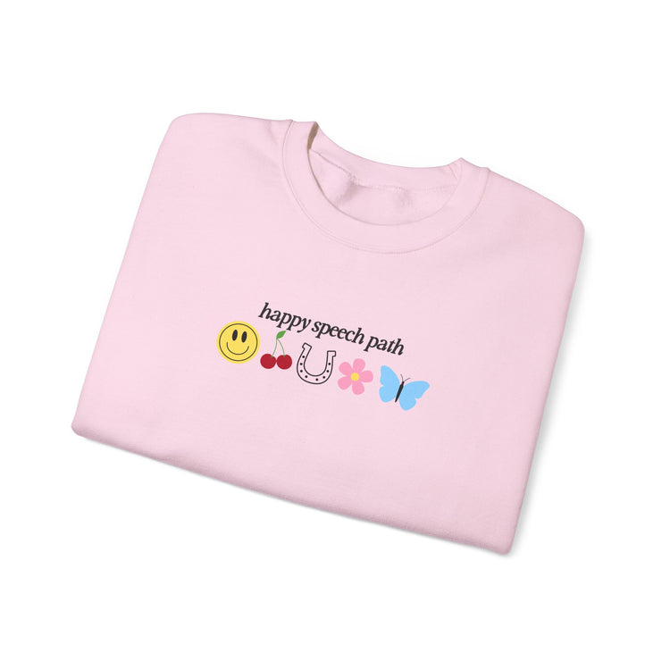 happy speech path crewneck