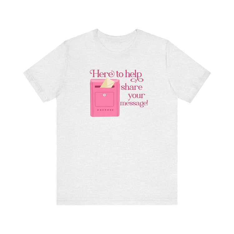 here to help share your message! speech short sleeve tee