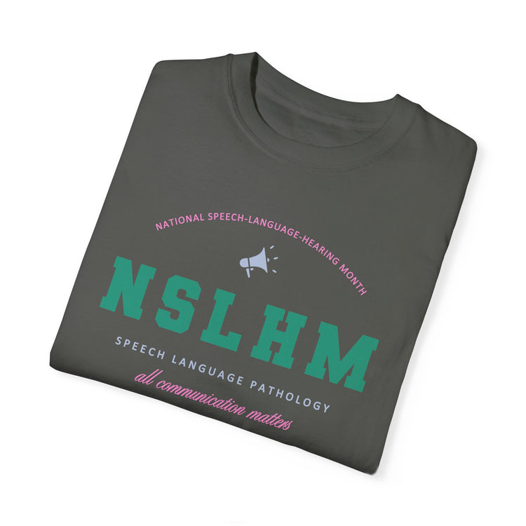 NSLHM varsity colorful comfort colors tee