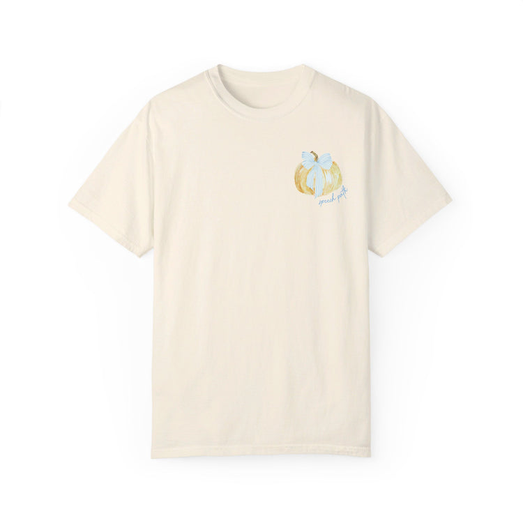 pumpkin speech path comfort colors tee