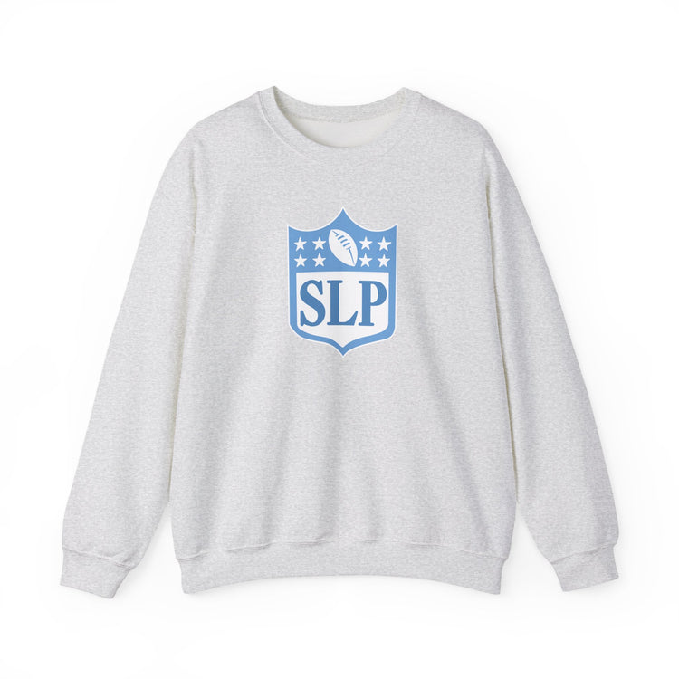 SLP football crest blue crewneck