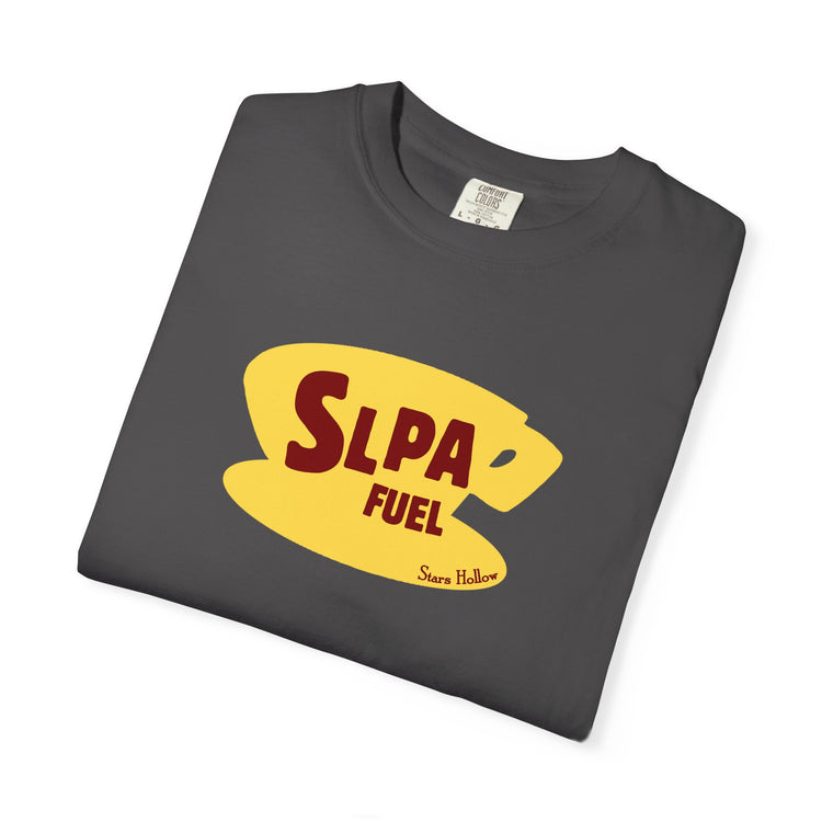 slpa fuel yellow coffee cup comfort colors tee
