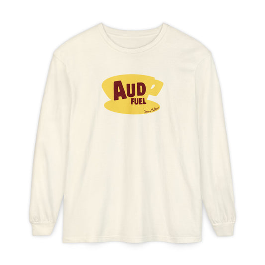 aud fuel yellow coffee cup long sleeve tee