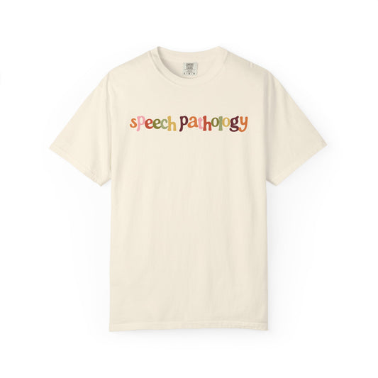 fall speech pathology comfort colors tee