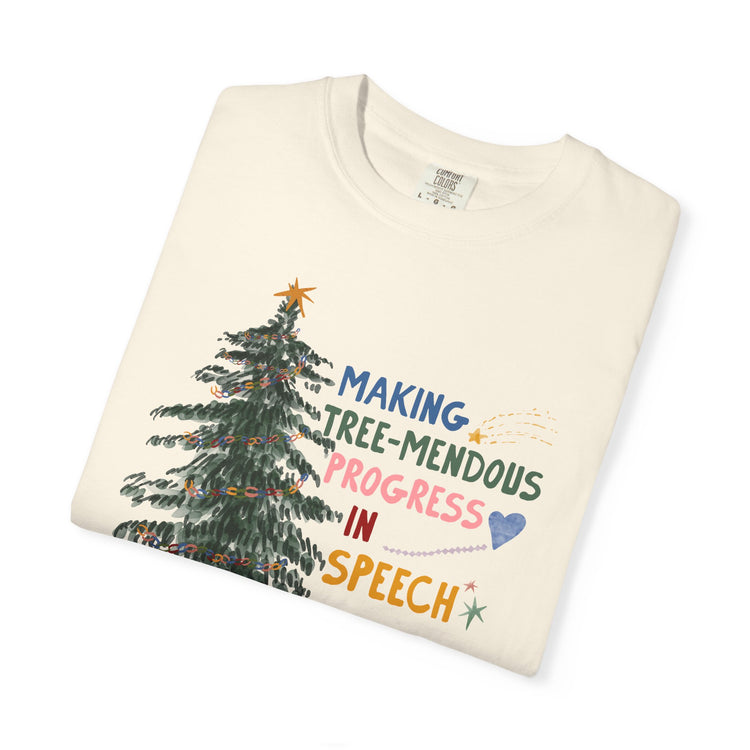 making tree-mendous progress in speech comfort colors tee