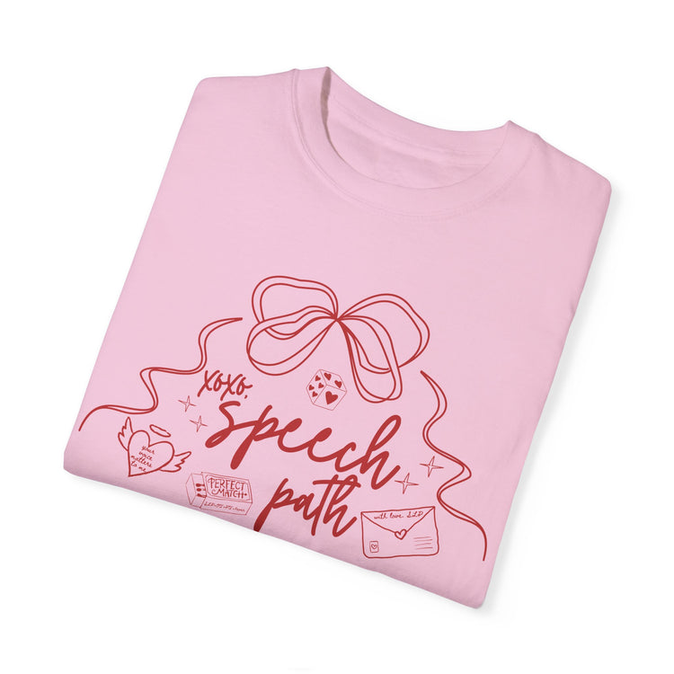 SLP valentine bow comfort colors tee