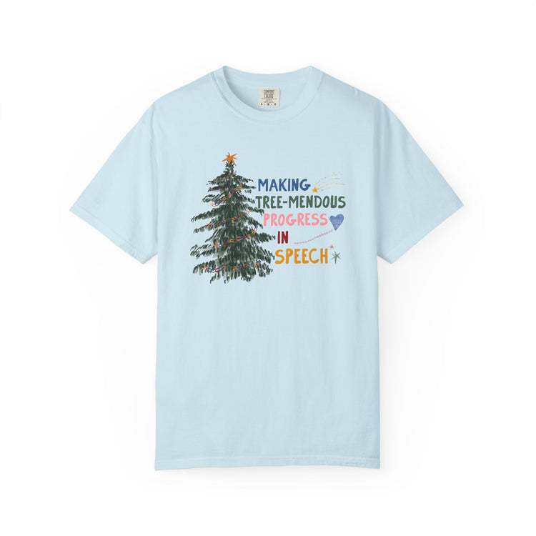 making tree-mendous progress in speech comfort colors tee