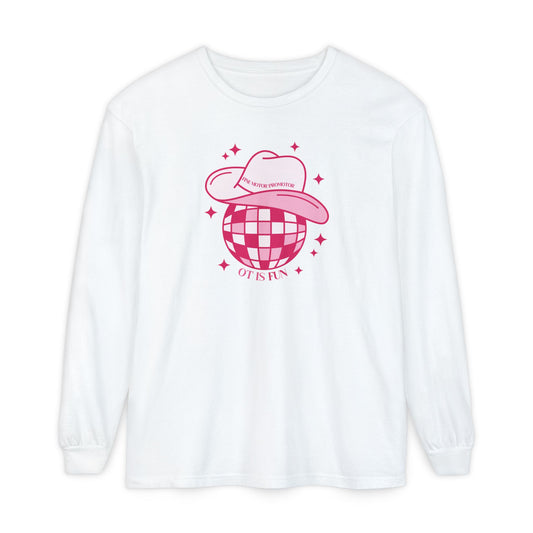 OT cowboy disco comfort colors long sleeve tee