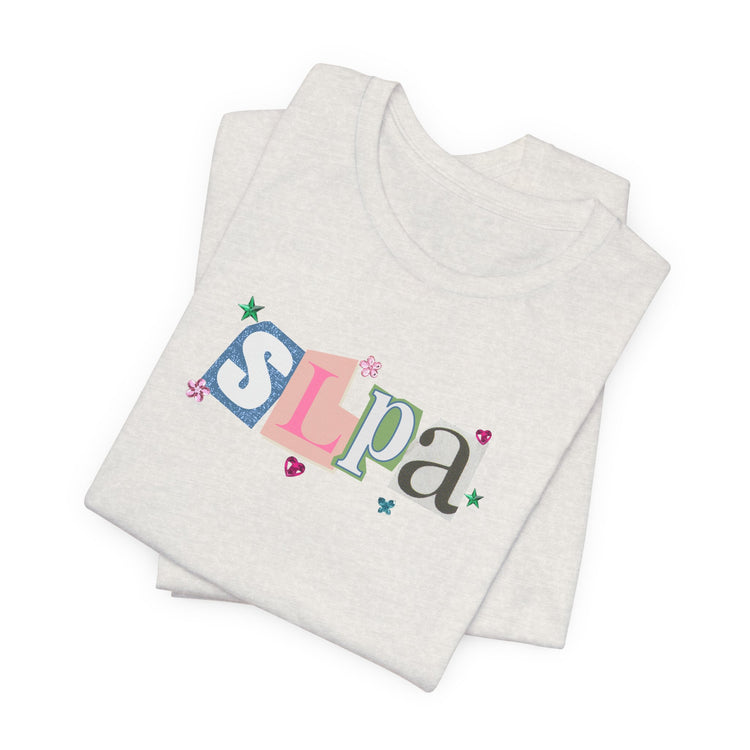 SLPA newspaper gem tee