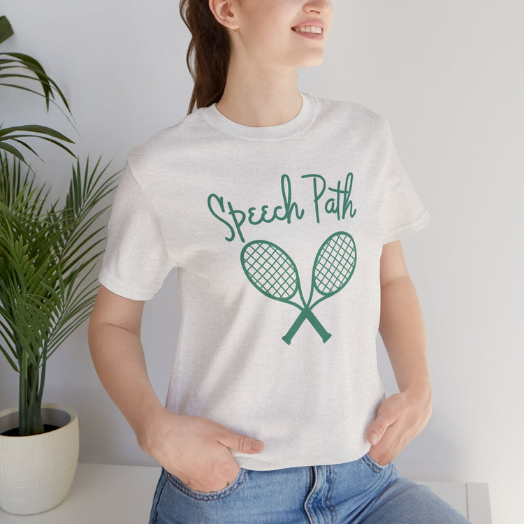 speech path beverly hills tennis short sleeve tee